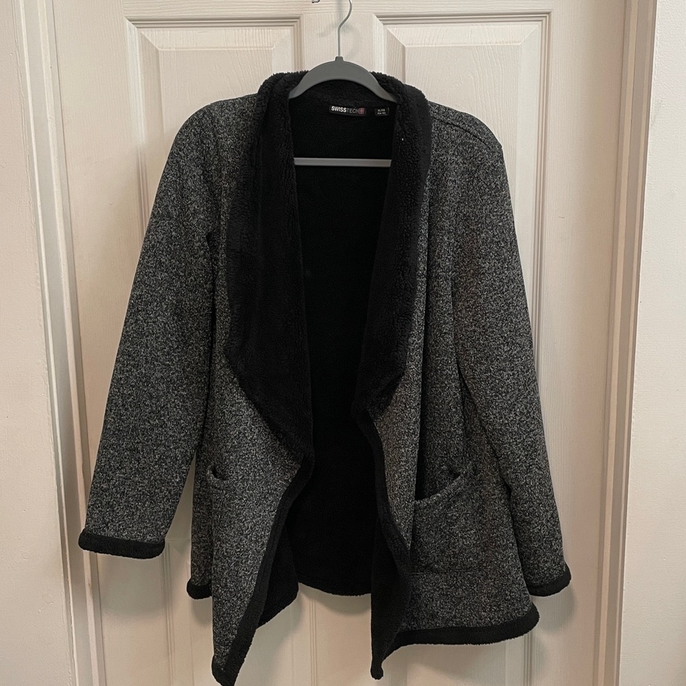 Black and Gray Fleece Jacket